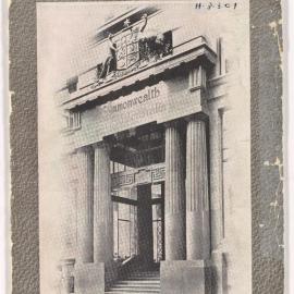 Commonwealth Bank of Australia - Head Office - Sydney - Opening Ceremony booklet - 22 August 1916