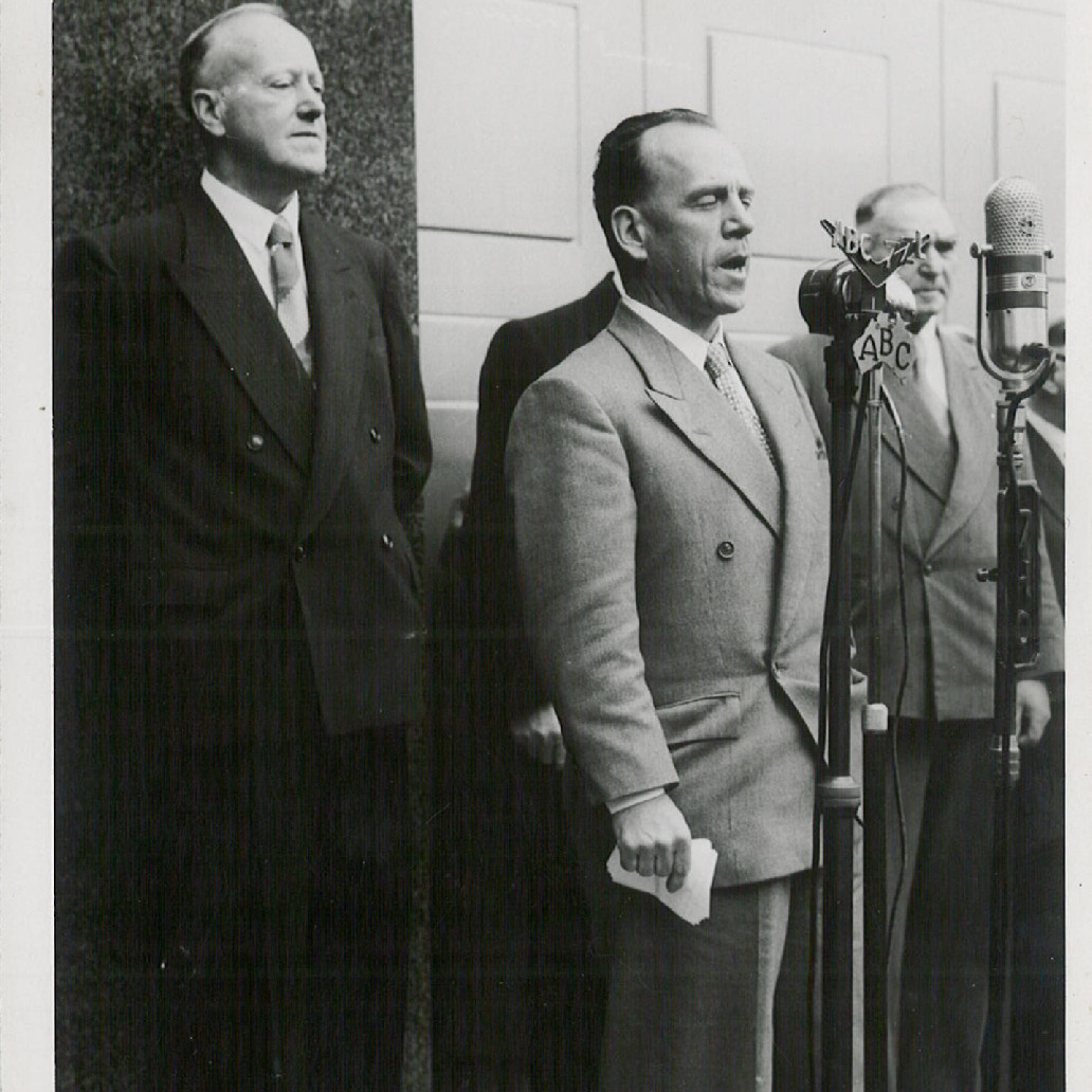 Opening of Commonwealth Bank building Hobart, 4 Oct 1954, tape recording
