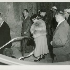 Hobart - Opening of new premises - Official party in main vestibule - 27 September 1954