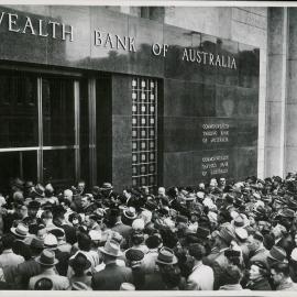 Hobart - Opening of new premises - Crowd entering building (copy a) - 27 September 1954