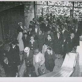 Hobart - Opening of new premises - Crowd entering in main vestibule - 27 September 1954