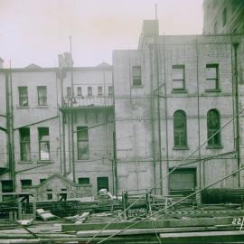 Melbourne - Premises, 367 Collins St. - Construction - View showing rear of United Insurance Building - 22 June 1922