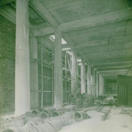 Melbourne - Premises, 367 Collins St. - Construction - View from Collins St. end showing Banking Chamber - 11 August 1922