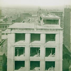 Melbourne - Premises, 367 Collins St. - Construction - Collins St. frontage showing roof of building - 11 April 1923