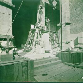 Melbourne - Premises, 367 Collins St. - Construction - Front entrance vestibule, setting of freestone masonry, front view - 24 April 1923