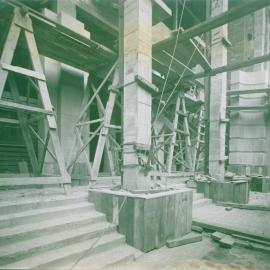 Melbourne - Premises, 367 Collins St. - Construction - Front entrance vestibule, setting of freestone masonry - 15 May 1923