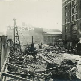Perth - Construction of new premises, Forrest Place - Pile driving - 16 July 1930