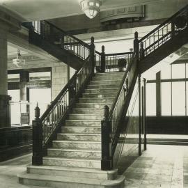 Perth - Interior of new premises upon completion - Stairway at rear of Banking Chamber - March 1933