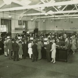 Sydney - Castlereagh St. (“Sun” Building) - Interior of Savings Banking Chamber - 1930