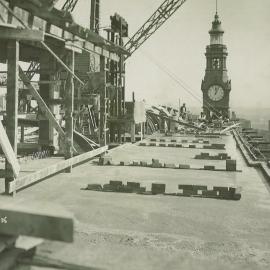 Head Office - Construction of new premises - View of roof showing GPO clock-tower - 30 May 1915