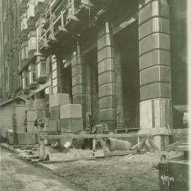 Head Office - Construction of new premises - View showing masonry on Moore Street frontage - 11 June 1915