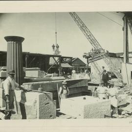 Head Office - Construction of new premises - Cutting and polishing of trachyte for HO façade (copy c) - 21 August 1915