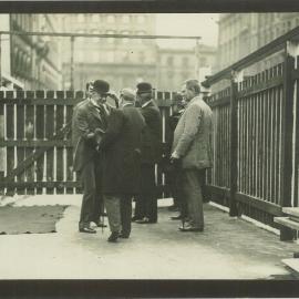 Premises - Commonwealth Bank - Head Office - Construction - Governor General (Sir Ronald Crawford Munro-Ferguson) and Party visit the construction site - 22 July 1914