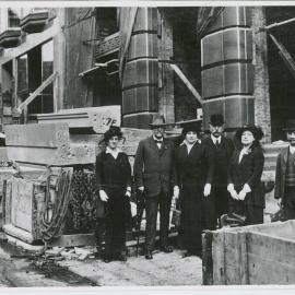 Head Office - Construction - Visitors - Mayoress of Hobart and Party - c. June 1915