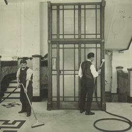 Head Office - Vacuum Cleaning Machinery in operation on ground floor - 5 September 1916