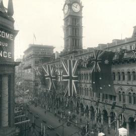 Prince of Wales' Visit to Australia - Decorations in Martin Place - June 1920