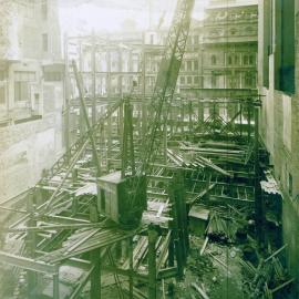 Head Office - Extensions 1931-1933: Construction looking to Pitt Street from rear