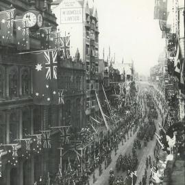 Prince of Wales' Visit to Australia - The procession passing along George Street - 16 June 1920