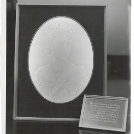 Bank's Property - Works of Art - General - Watermark portrait of Her Majesty the Queen, prepared by Portals Ltd. of London and presented to the Bank in 1954