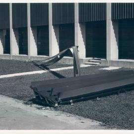 Premises - Branches - Darwin - Cyclone Tracy - Front View with Flagpole, December 1974