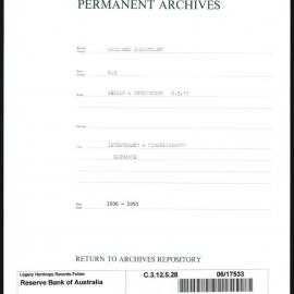 Research Department - Prices & Statistics - Investment and Miscellaneous - Exchange - 1936 - 1950