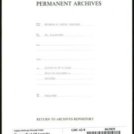GOVERNORS & SENIOR PERSONNEL - Dr H.C. Coombs - Institute of Applied Economic Research - Proposed - 1955-1962