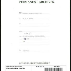 GOVERNORS & SENIOR PERSONNEL - Dr H.C. Coombs - Miscellaneous Correspondence "A-Z" - 1948-1967 - “L”