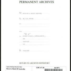 GOVERNORS & SENIOR PERSONNEL - Dr H.C. Coombs - Miscellaneous Correspondence "A-Z" - 1948-1967 - “W”