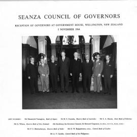 SEANZA Council of Central Bank Governors - Conference in Wellington - Governors at Government House, Wellington - 5 November 1964