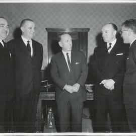 Visitors to Head Office - Governor Coombs with members of the Italian Trade Mission - 1961