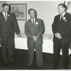Bankers' Overseas Trade Course - Don Richmond (Principal) Dr Coombs and CR Darvall (Chairman) at the official opening of the course - 1963