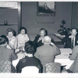 Bank's Functions - Overseas Travel, Dr Coombs at residence of Governor, Bank of Japan, with Miss Lewis and Mr J McSharry (copy b) - 29 September 1962