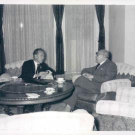 Bank's Functions - Overseas Travel, Dr Coombs with Governor, Mr Yamagiwa, Bank of Japan - October 1962