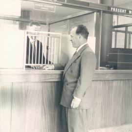Coombs visiting Port Macquarie premises - Interior (copy a) - September 1954