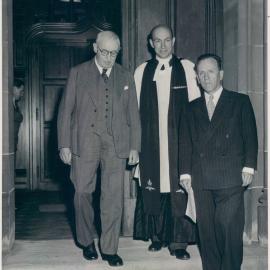 HC Coombs attending the Bankers' Institute Church Service at St. Andrew's Cathedral - 4 May 1954