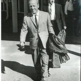 Staff Groups - Head Office - Dr Coombs with Austin Holmes, leaving Kingsford Smith Airport Sydney for Europe - February 1967