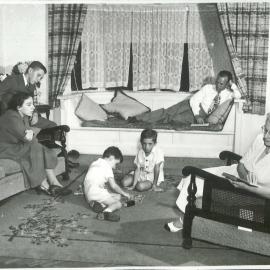 Coombs, HC with Mrs Coombs and family - March 1951