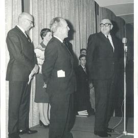 HC Coombs' farewell as Governor - WH Wilcock makes a speech - July 1968
