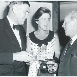Visit of overseas central bankers - HC Coombs speaking with Sir John and Lady Bunting - 1967