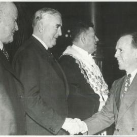 Coombs, HC with Mr RG Menzies at a civic reception - 1950