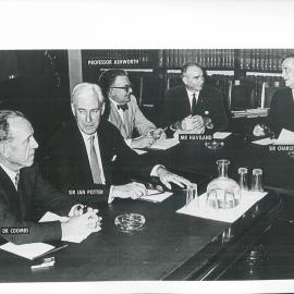 Coombs, HC with Sir Ian Potter, Professor Ashworth, Mr Haviland and Sir Charles Moses - c.1960s