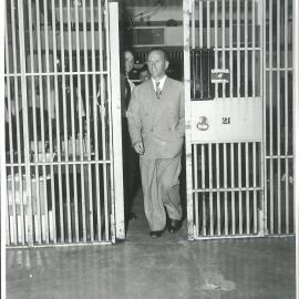 Coombs, HC looks over Commonwealth Bank vaults (view i) - March 1951