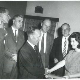 Coombs, HC with group of students graduating from National Institute of Dramatic Art - March 1961