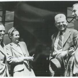 Coombs, HC (Director of Reconstruction) with Mrs Oliphant and Professor RC Mills - January 1947