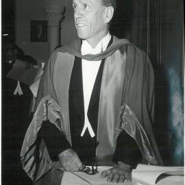 Coombs, HC replying to the Public Orator of the University of WA after being made an honorary Doctor of Letters - April 1960