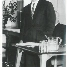 Staff - Individual Officers - 65 Martin Place - Dr HC Coombs (Governor) - Opening Summer School of Business Administration in Adelaide - February 1960
