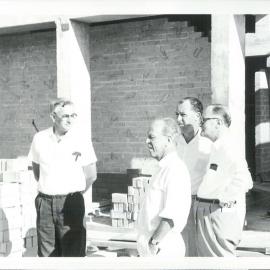 Bank's Functions, etc - Visitors to Bank - Branches - Darwin - Dr HC Coombs (Governor) at construction site - 1967