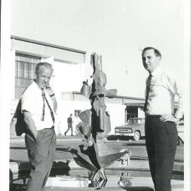 Bank's Functions, etc - Visitors to Bank - Branches - Darwin - Dr HC Coombs (Governor) with Architect - 1967