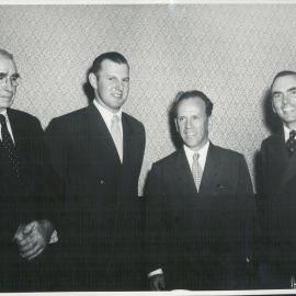 Visitors to Head Office - Governor Coombs with Farm Youth Exchange Project organisers - 1 July 1954