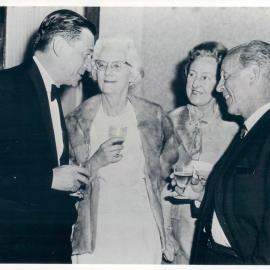 Staff - Social Functions - Head Office - Official reception during visit of Central Bank Governors - Sir Fredrick Wheeler, Mrs Coombs, Mrs AC McPherson & Dr HC Coombs (Governor) - 1967
